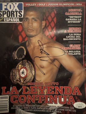 Miguel Cotto signed autographed Boxer Super Rare full spanish magazine. COA