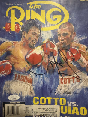 Miguel Cotto signed autographed Boxer Super Rare full spanish magazine. COA