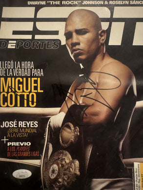 Miguel Cotto signed autographed Boxer Super Rare full spanish magazine. COA