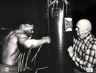 Mike Tyson and Cus Autographed signed 11x14 size Boxing Photo Beckett COA