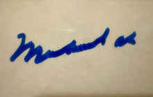 Muhammad Ali autographed Blue Cut signature Authentic 5x7 inch size Cut. COA