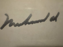 Muhammad Ali autographed Silver Cut signature Authentic 5x7 inch size Cut. COA