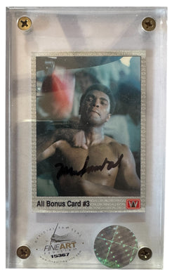 Muhammad Ali autographed signed rare collectors heavyweight Boxing Card, COA