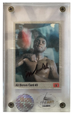 Muhammad Ali autographed signed rare collector Boxing Card, COA
