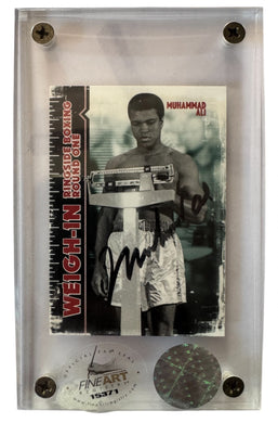 Muhammad Ali autographed signed rare collectors Boxing Card, COA