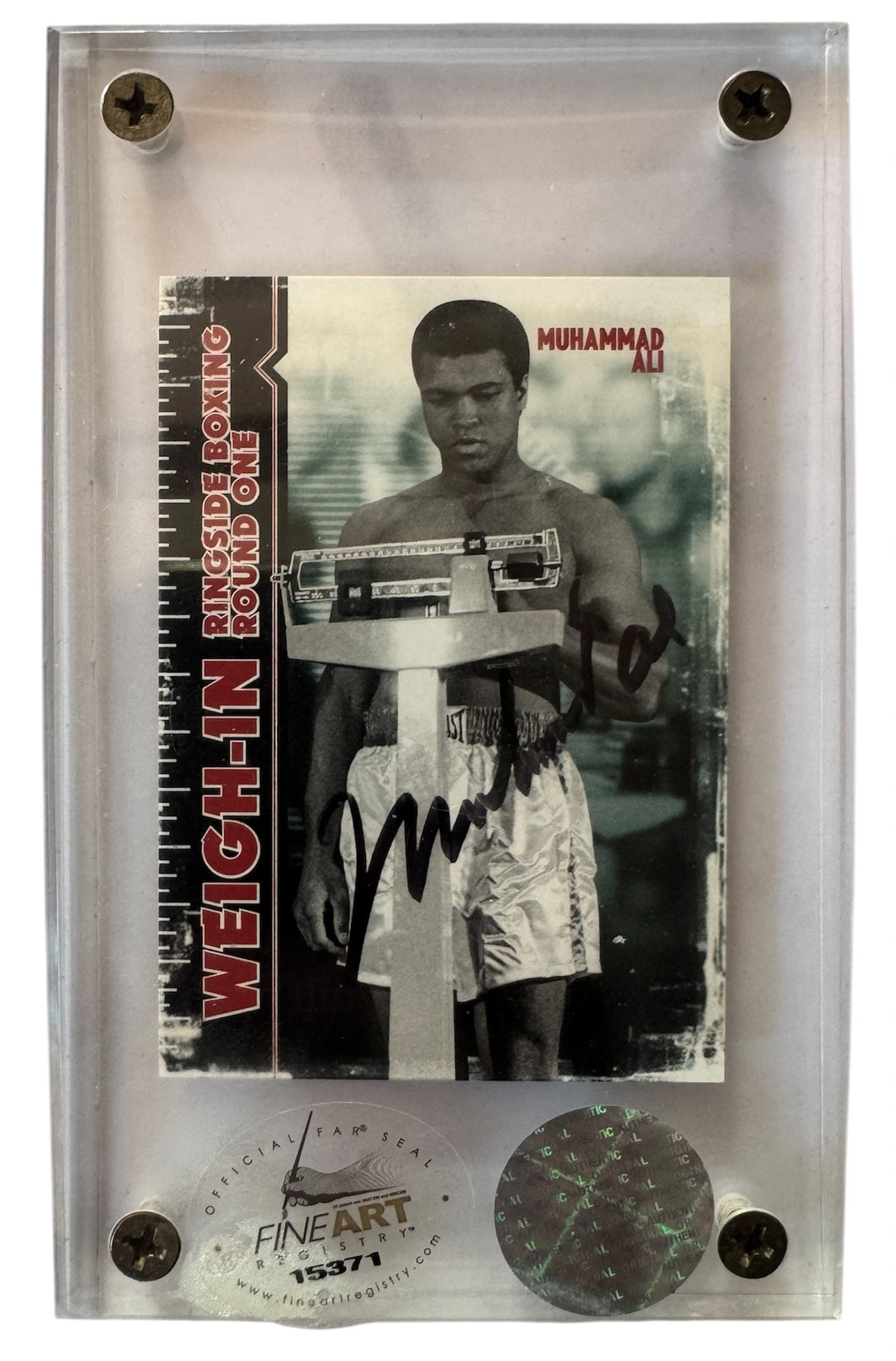 Muhammad Ali autographed signed rare collectors Boxing Card, COA