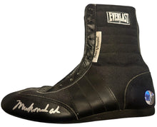 Muhammad Ali signed autographed Black boxing boot signed in silver COA
