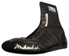 Muhammad Ali signed autographed Black boxing boot signed in silver COA