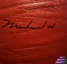 Muhammad Ali signed autographed everlast red speed bag vintage boxing gloves COA