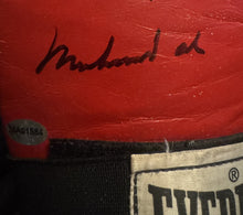 Muhammad Ali signed autographed everlast red speed bag vintage boxing gloves COA