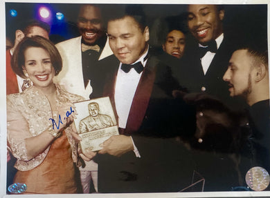 Muhammad Ali signed boxing photo 8x10 size Super Rare autograph COA