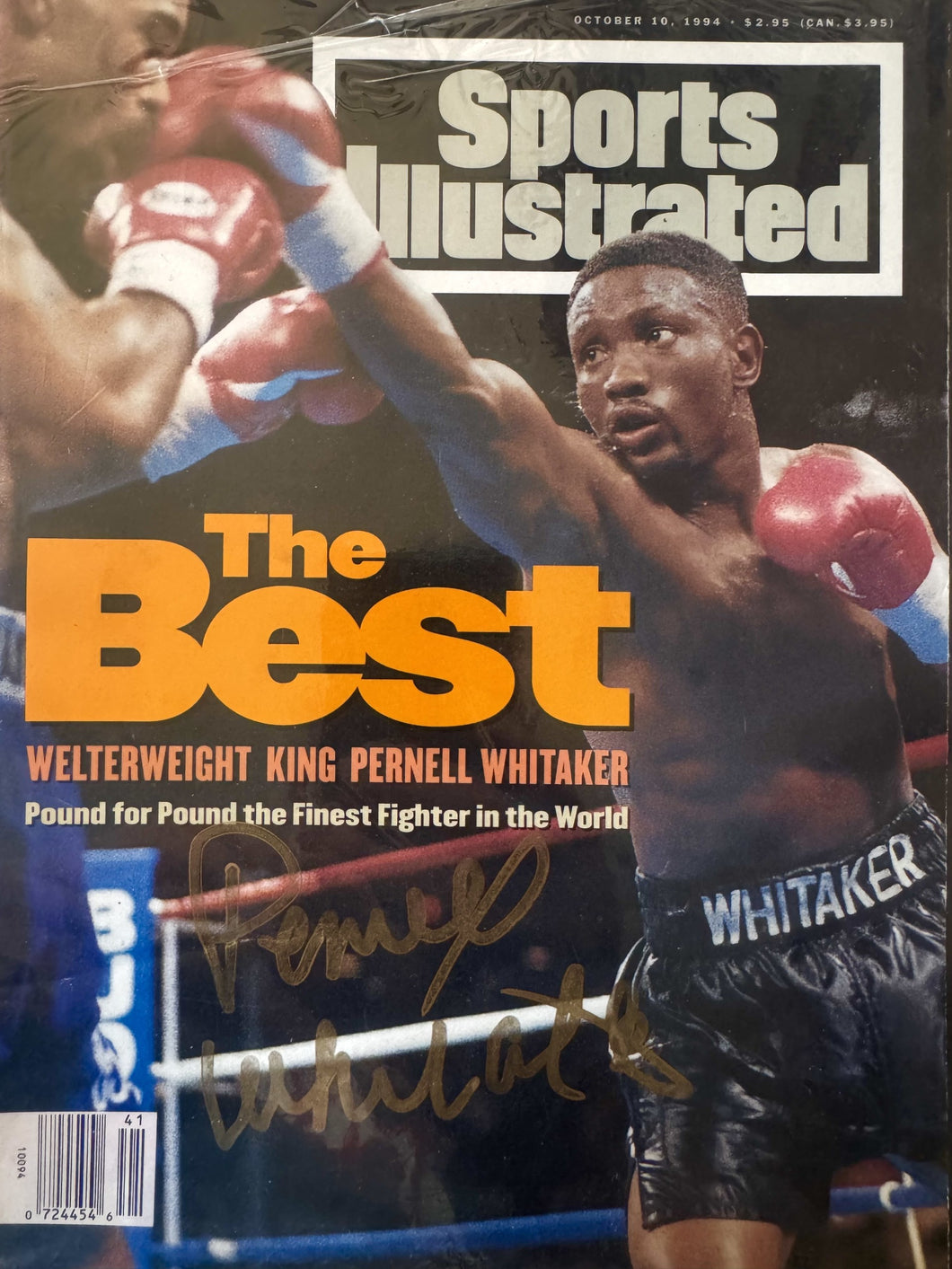 Pernell Whitaker signed Autographed Rare Vintage Boxing Magazine/program COA