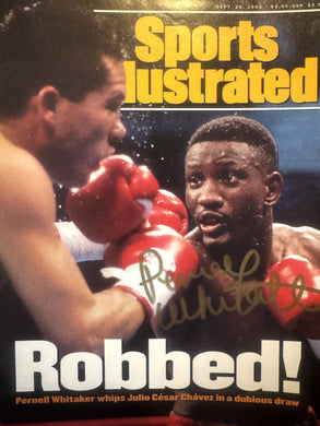 Pernell Whitaker autographed signed Rare Full Boxing Magazine COA
