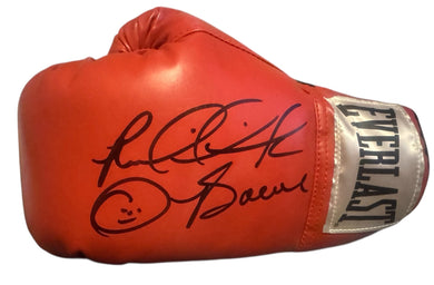 Riddick Bowe signed autographed inscribed red everlast boxing glove COA
