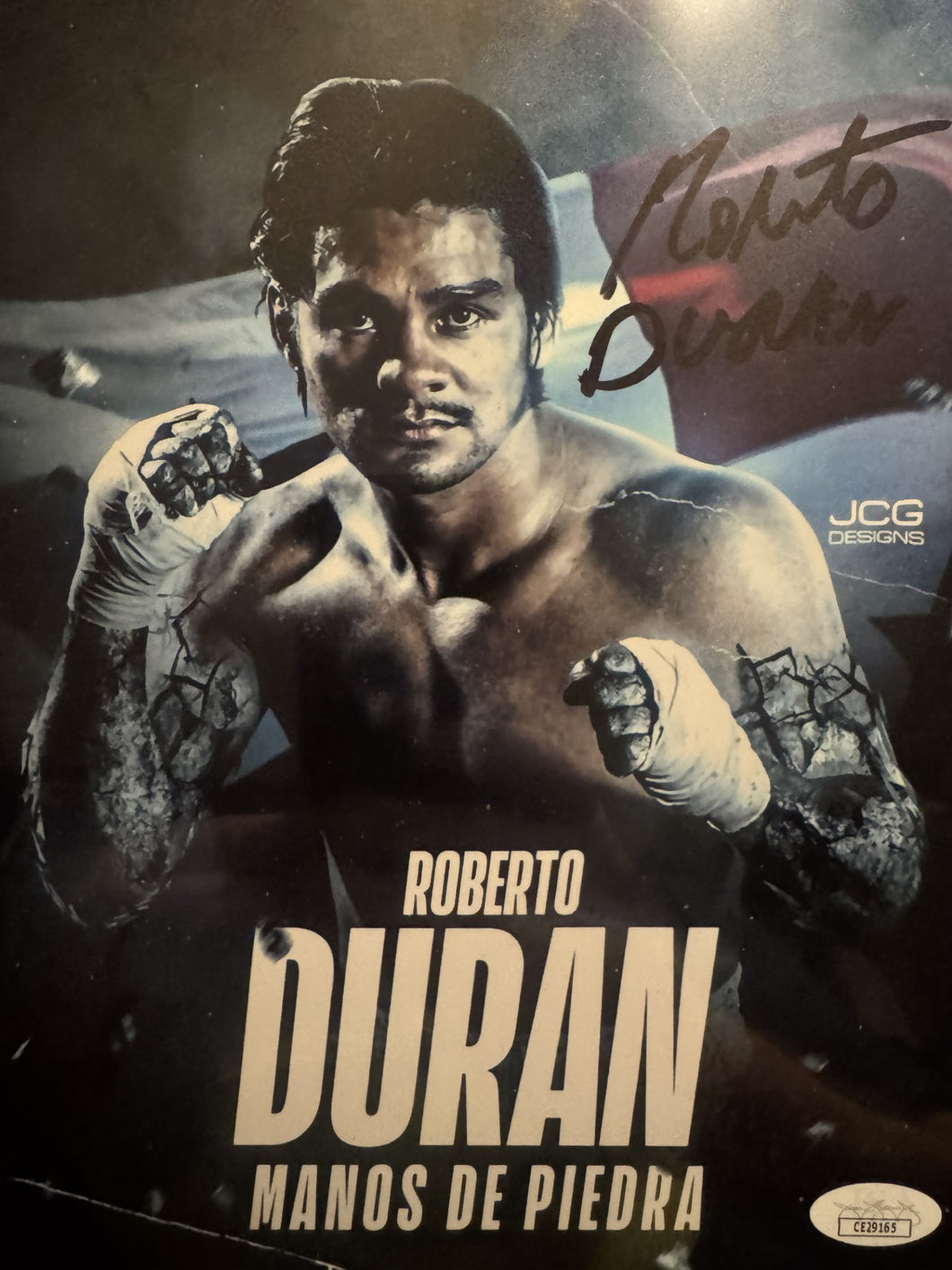 Roberto Duran signed autographed 8x10 Rare Hands of Stone boxing photo COA