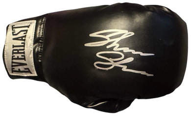 Shakur Stevenson Autographed Signed Black Boxing Glove signed in silver. COA