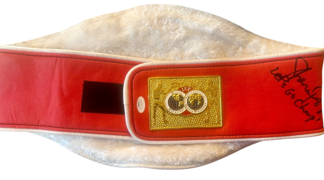 Shannon Briggs signed autographed IBF Full size Championship Boxing Belt Lets Go Champ COA