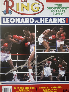 Sugar Ray Leonard Autographed Signed complete Boxing Magazine/program COA
