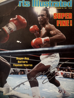 Sugar Ray Leonard Autographed Signed rare full Boxing Magazine/program COA