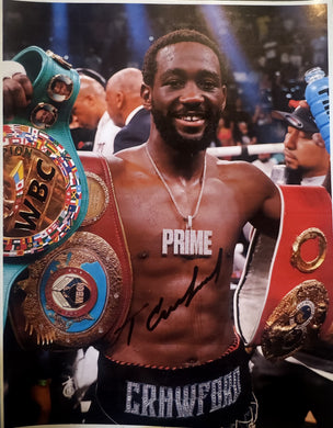 Terence Crawford signed autographed in silver 8x10 size boxing photo of the legend COA