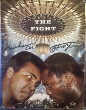 Muhammad Ali and Joe Frazier Dual Autographed Signed Rare Vintage Boxing program COA