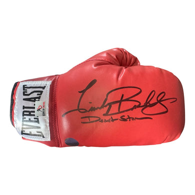 Timothy Bradley Desert Storm autographed signed red boxing glove COA.