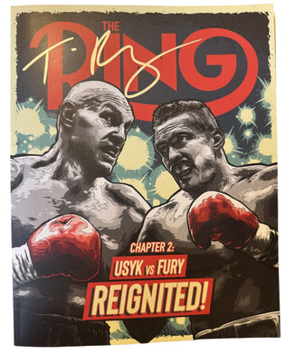 Tyson Fury Autographed Signed rare Ring Boxing Magazine/program COA