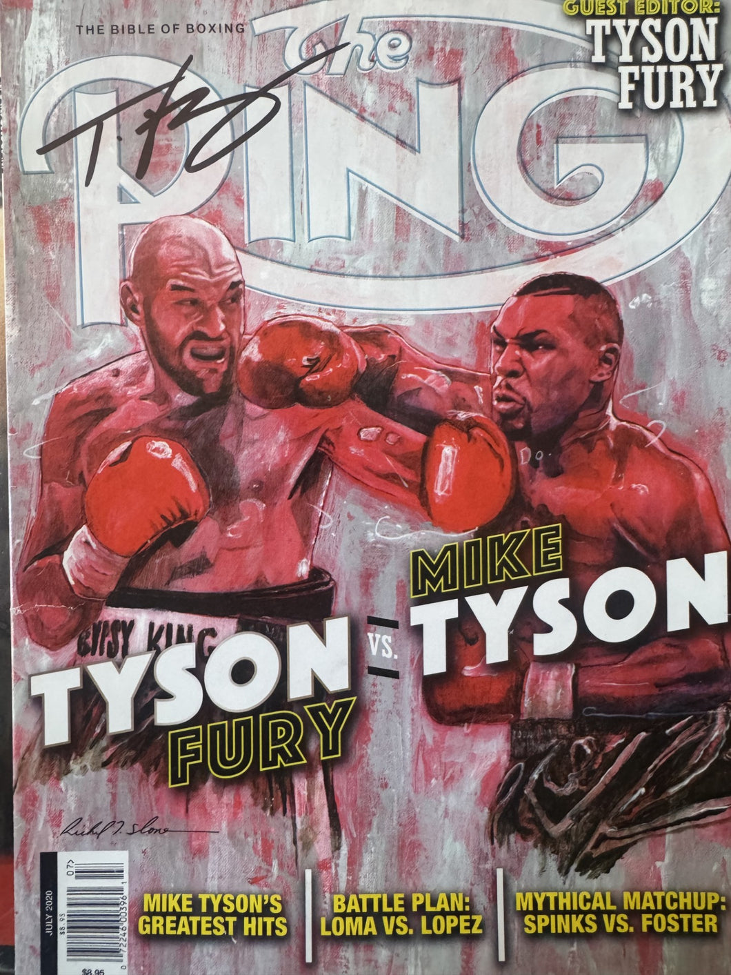 Tyson Fury Autographed Signed rare full Boxing Magazine/program COA
