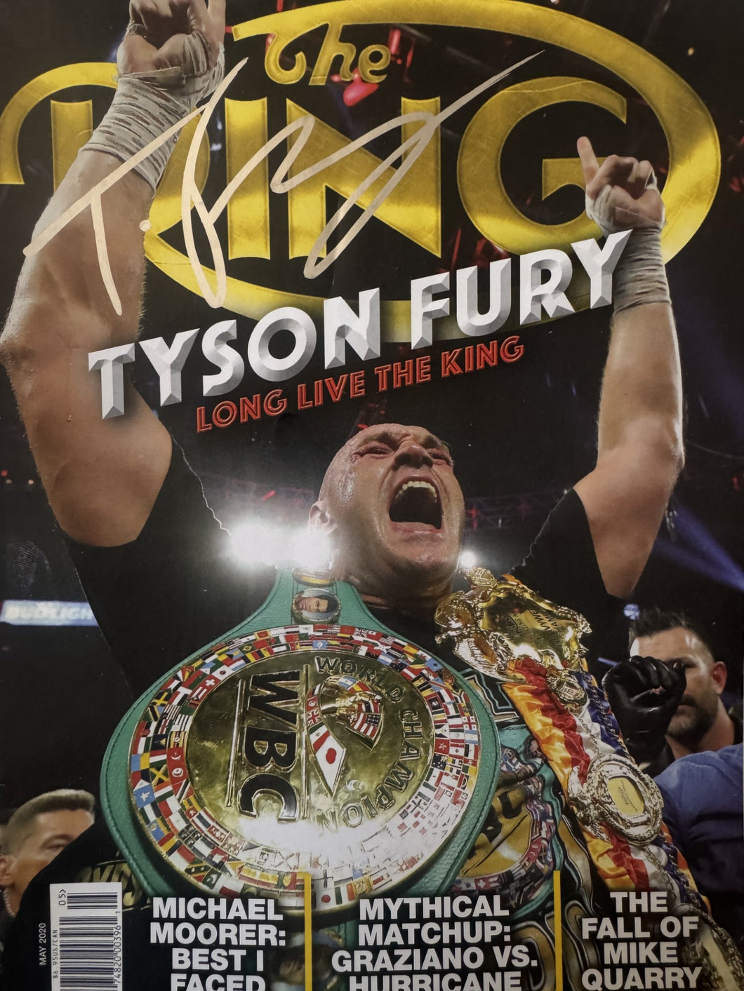 Tyson Fury Autographed Signed rare Ring Boxing Magazine/program COA
