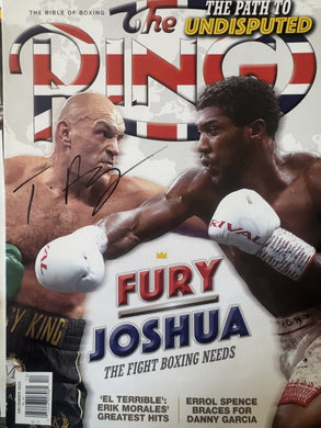 Tyson Fury Autographed Signed rare Boxing Magazine/program COA