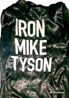 Mike Tyson Autographed Custom Made signed Black Boxing Robe.