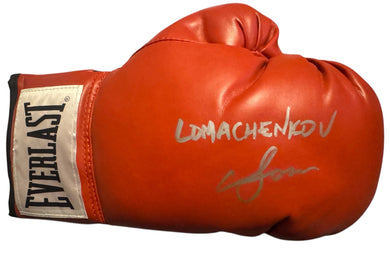 Vasyl Lomachenko signed authentic autographed red everlast boxing glove COA