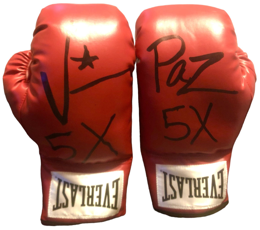 Vinny Paz Signed Autographed Boxing Gloves pair 5X World Champ