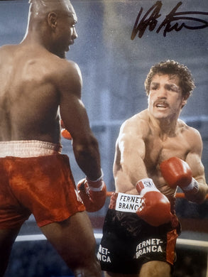 Vito Antuofermo signed Rare autographed Boxing photo vs Hagler fight. COA