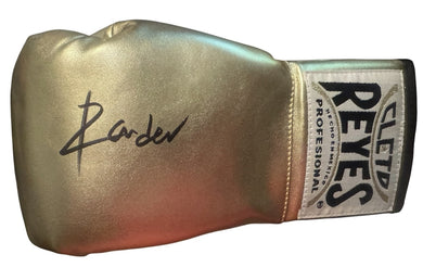 Xander Zayas Authentic Signed autographed Black Reyes Gold Boxing Glove