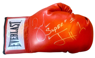 Zab Judah signed Super inscription autographed red everlast boxing glove COA