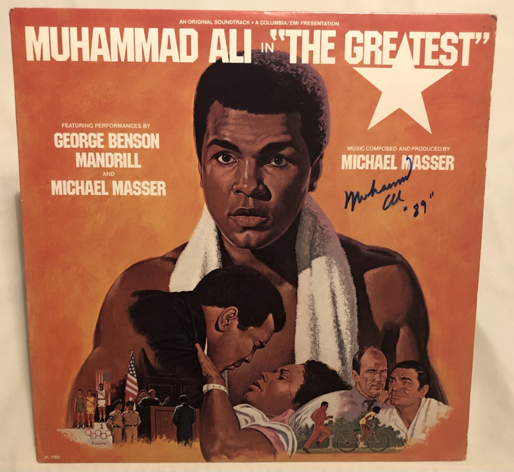 Muhammad Ali Autographed Rare Record Album Cover hand signed with photo proof