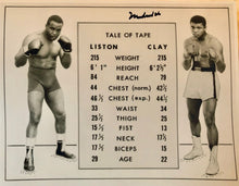 A autographed 8x10 size photo of Muhammad Ali vs Sonny Liston