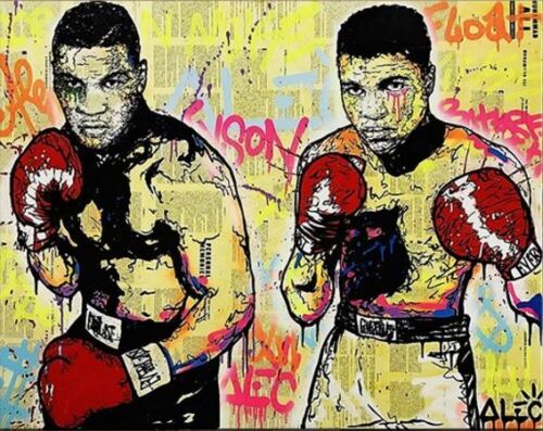 Alec Monopoly Print on Canvas Graffiti art decor Boxers Ali Tyson 28x36