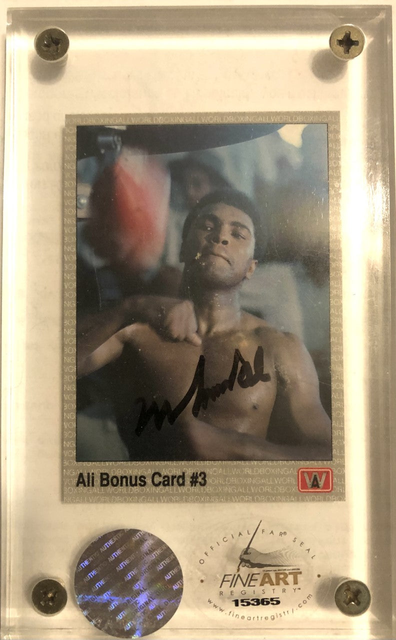 Muhammad Ali Autographed Signed Rare Boxing Card Certified. –  iconsofboxing.com