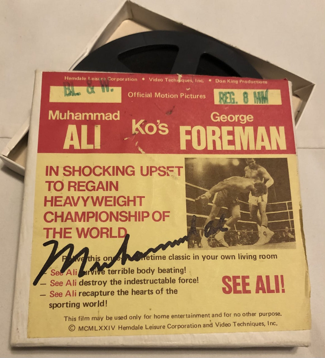 Muhammad Ali Autographed Super Rare 8mm Film Album Cover hand signed