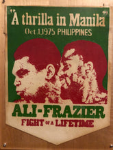 Muhammad Ali vs Frazier ORIGINAL Banner from Thrilla in Manila! ULTRA RARE DREAM