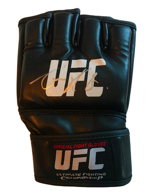 Conor McGregor Autographed Black UFC Fight Gloves Size XXX-Large In Silver Authentic