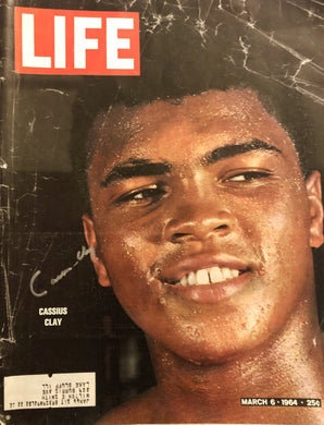 Cassius Clay Super rare Signed Life Magzine Autographed authenticated