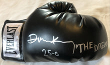 Devin Haney the Dream Autographed Black Boxing Glove signed in silver.