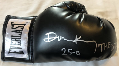 Devin Haney the Dream Autographed Black Boxing Glove signed in silver.