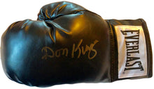 Hall of Famer Don King Autographed Black Everlast Boxing Glove with a Rare Gold Signature.