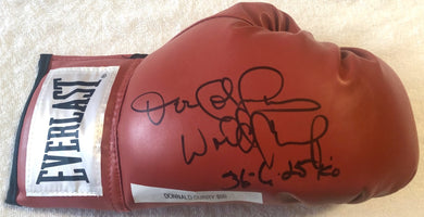 Donald Curry Rare Autographed Signed Everlast Boxing Glove