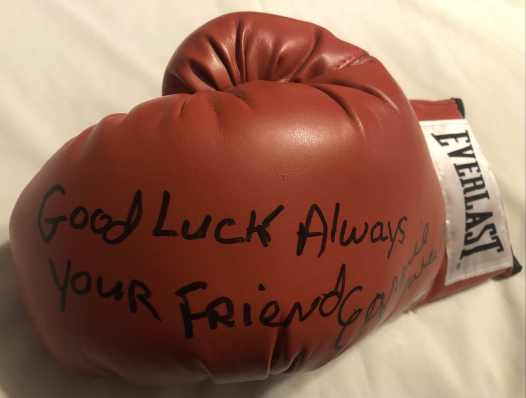 Earnie Shavers Autographed Signed Red Everlast Boxing Glove with Inscriptions Certified.