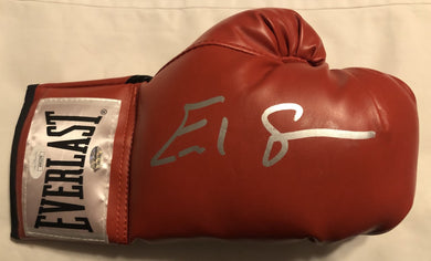 Errol Spence Jr. Red and Silver Autographed signed boxing glove JSA